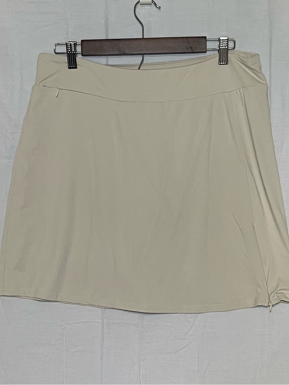 Lulu-B Cream Mini Above Knee Skirt L Lightweight